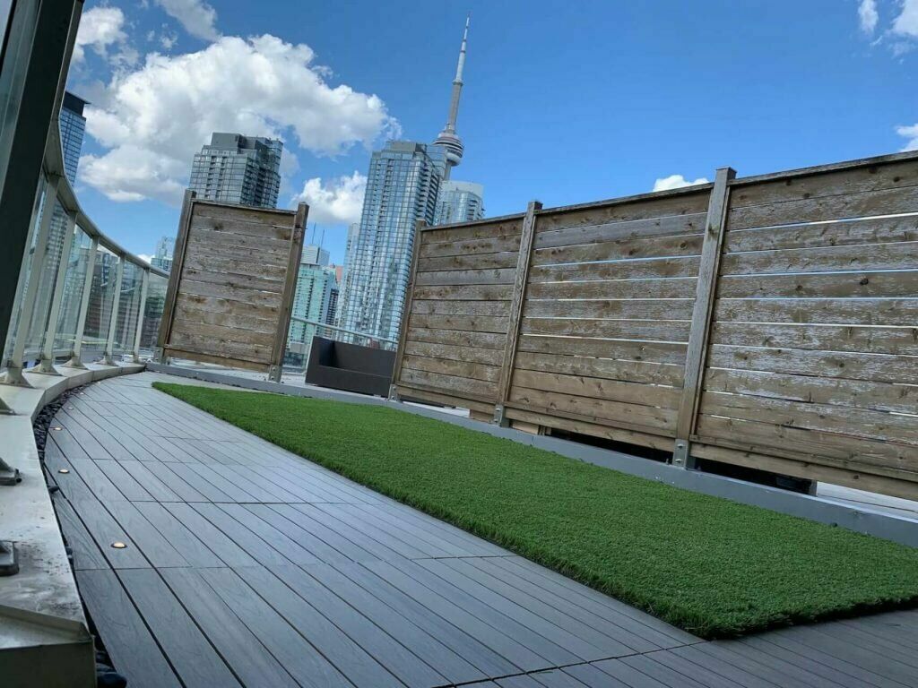 outdoor flooring on a condo balcony