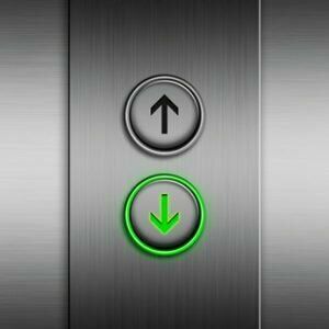 Elevator panel with a LED button