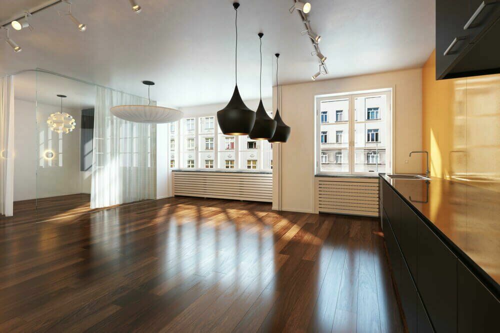new condo flooring in downtown apartment